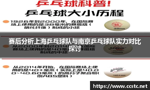 赛后分析上海乒乓球队与南京乒乓球队实力对比探讨